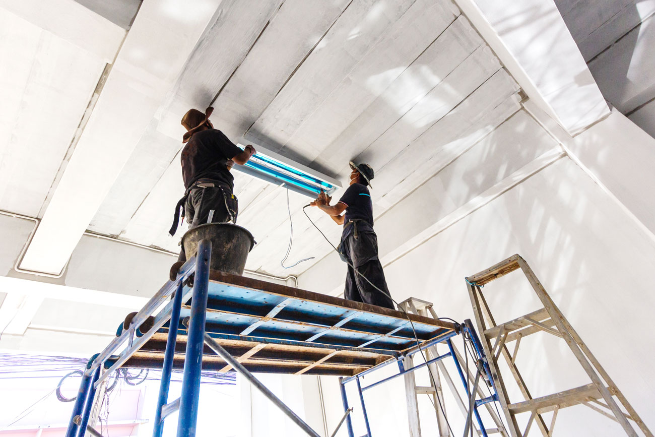 Commercial lighting installation with energy-efficient fixtures by B-Line Electric LLC