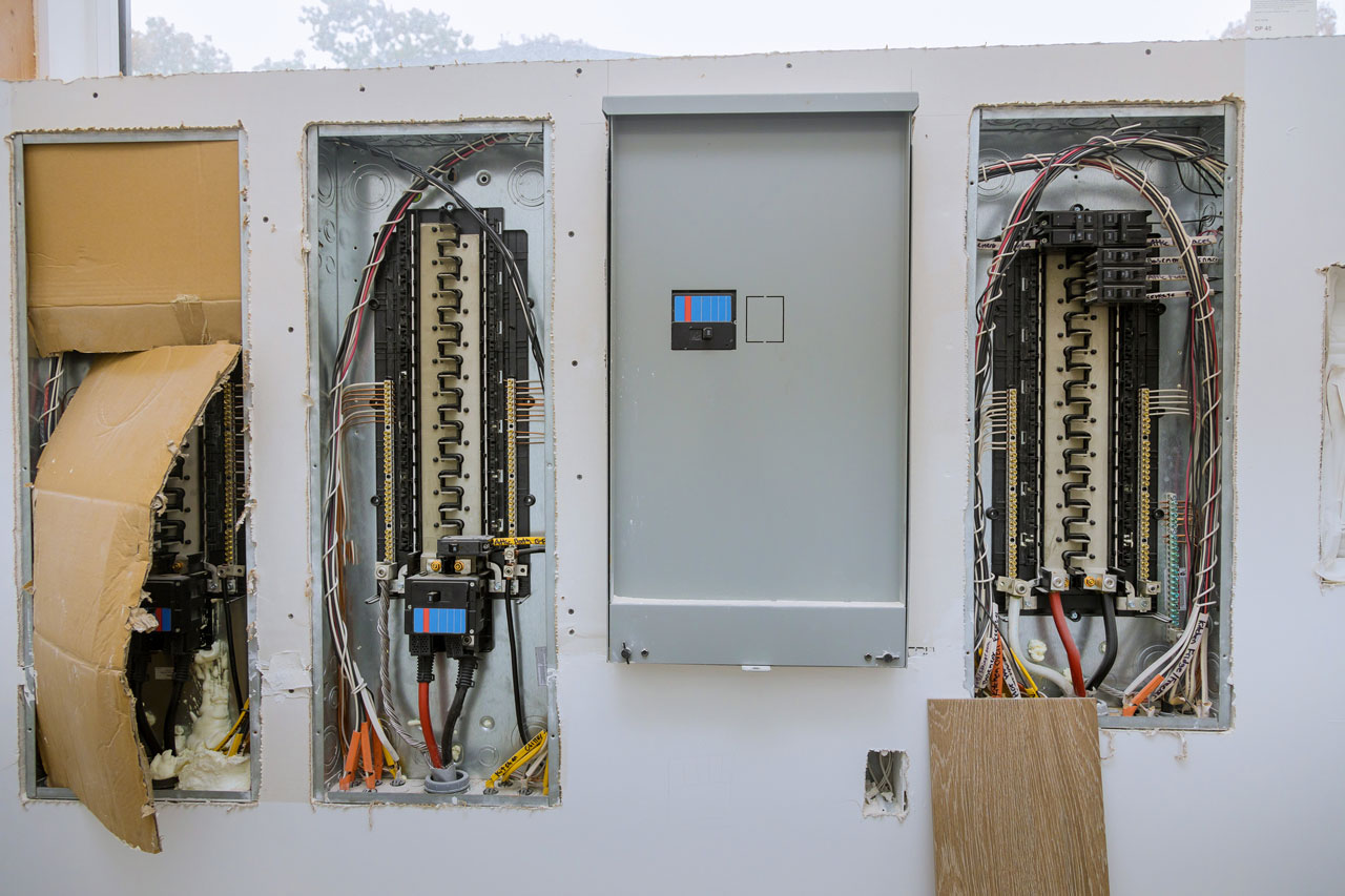 Electrical panel installation with organized circuit breakers by B-Line Electric LLC