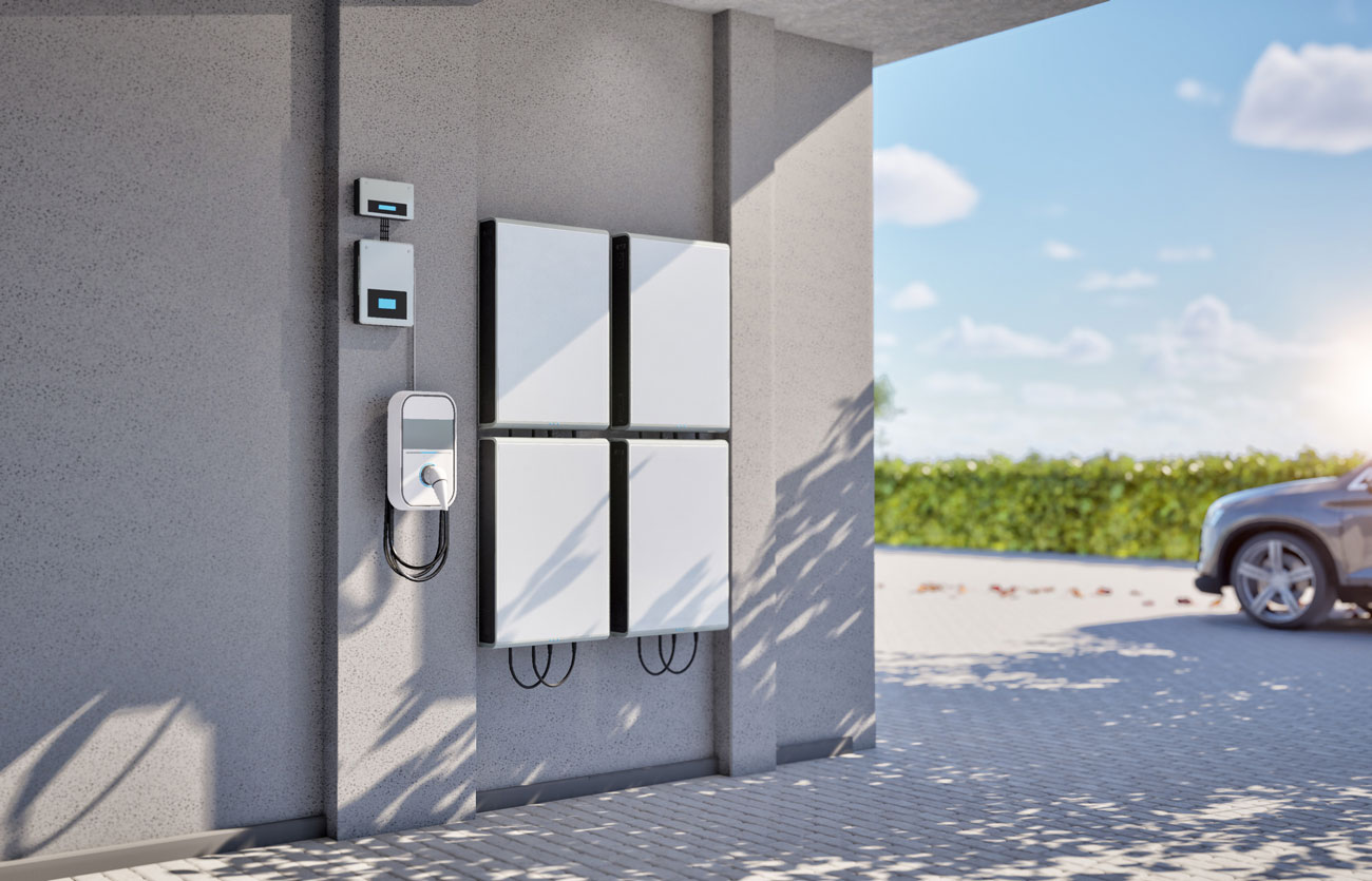 EV charging station installation on residential property by B-Line Electric LLC in Prineville